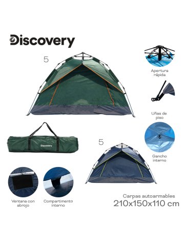 Venta por Mayor y Catalogo Carpa 2 Personas DISCOVERY