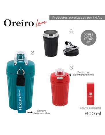 Vaso Termico 600 ML LAS OREIRO LOVE