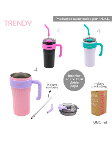 Vaso Termico  680 ML TRENDY