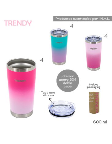 Venta por Mayor y Catalogo Vaso Termico 600 ML        TRENDY