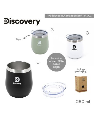 Venta por Mayor y Catalogo Mate c/ Tapa DISCOVERY