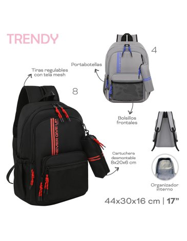 Mochila c/ cartuchera 17