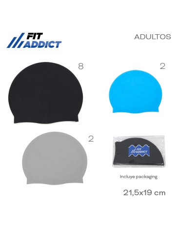Venta por Mayor y Catalogo Gorro Natacion Fit Addict Fit Addict