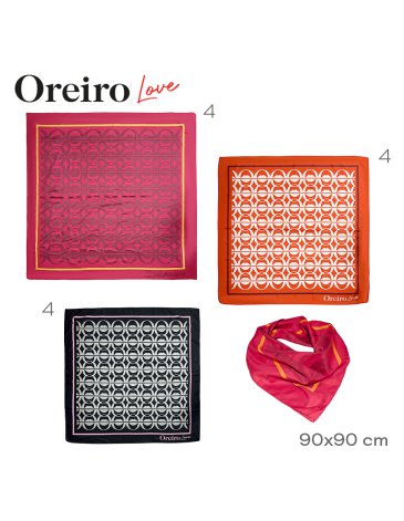 Pañuelo de Seda  90cm x 90cm LAS OREIRO LOVE