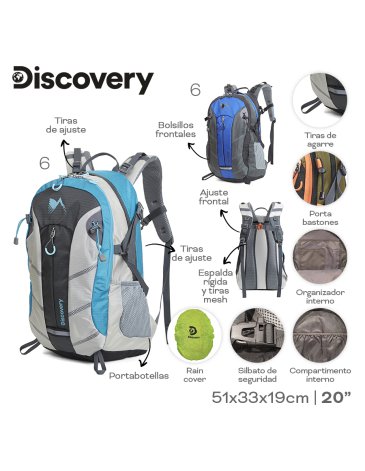 Venta por Mayor y Catalogo Mochila Camping 40 Litros DISCOVERY