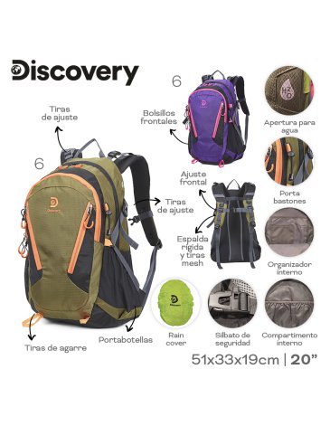 Mochila Camping 40 Litros DISCOVERY