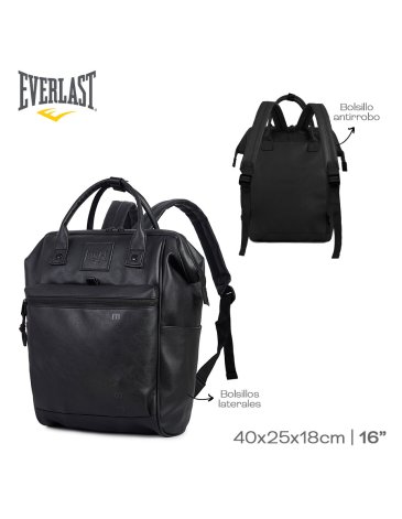 Mochila Boca de Pez Ecocuero 16 Pulgadas EVERLAST