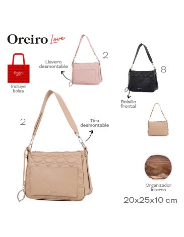 Cartera Oreiro PU LAS OREIRO LOVE