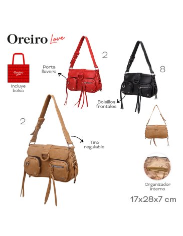 Cartera PU LAS OREIRO LOVE