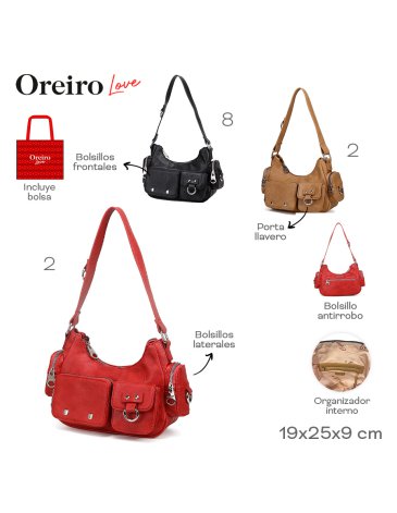 Cartera PU LAS OREIRO LOVE