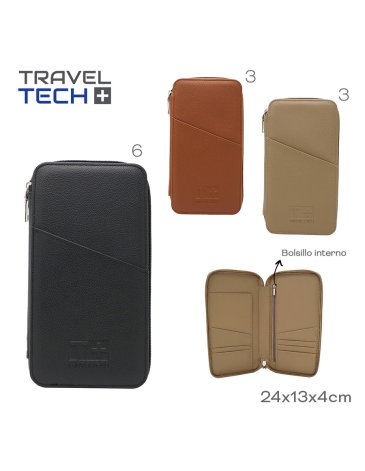 Venta por Mayor y Catalogo Portapasaporte TRAVEL TECH