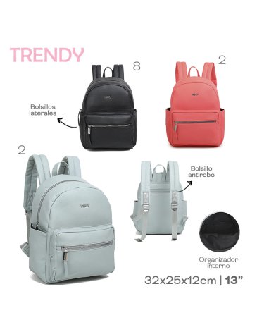 Mochila Ecocuero 13'' Pulgadas TRENDY