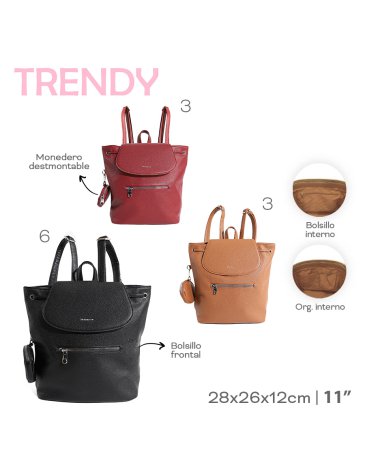 Mochila C/Monedero         TRENDY