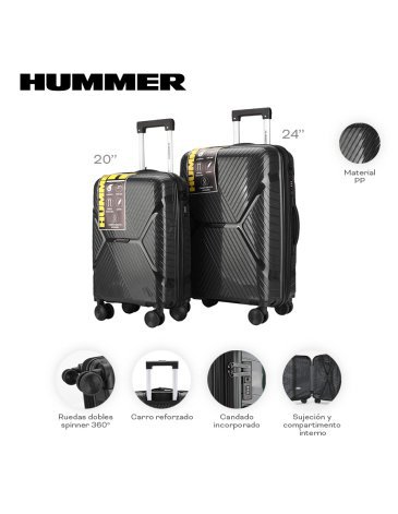 Set Valija Hummer 20" 24" HUMMER