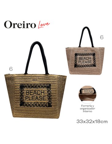 Bolso Playero Oreiro Love LAS OREIRO LOVE