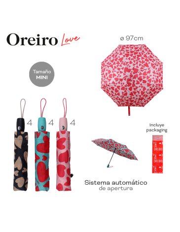 Paraguas Oreiro Love Automatico LAS OREIRO LOVE
