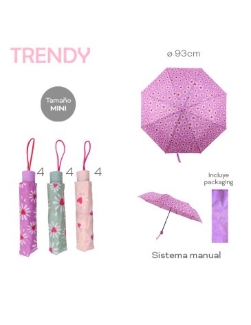 Paraguas mini manual TRENDY