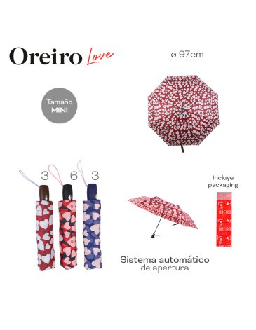 Paraguas Automatico Las Oreiro Love LAS OREIRO LOVE