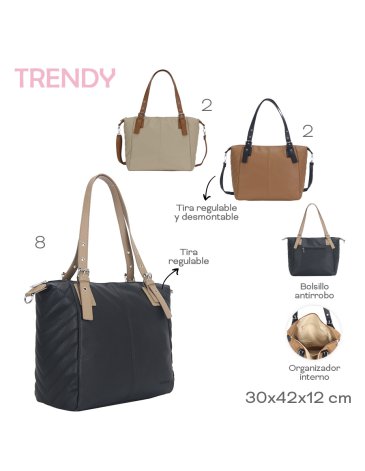 Cartera Tote PU TRENDY