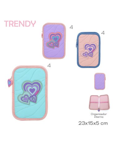 Cartuchera Corazones TRENDY