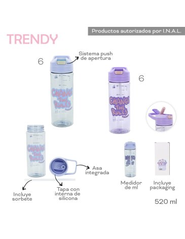 Botella 520 ML TRENDY
