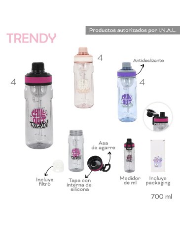 Botella 700 ML TRENDY