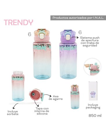 Botella 850 ML TRENDY