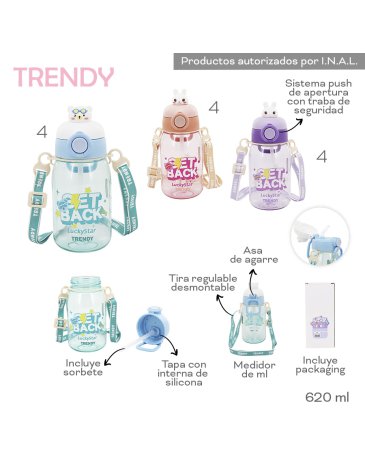 Botella 620 ML TRENDY