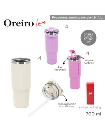 Vaso Termico 700 ML LAS OREIRO LOVE