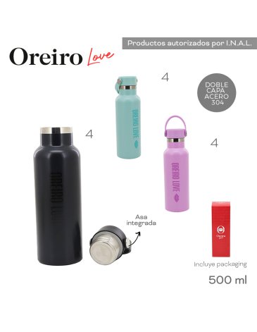 Botella Termica 500 ML LAS OREIRO LOVE