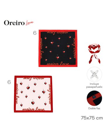 Pañuelo de Seda LAS OREIRO LOVE