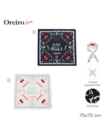 Pañuelo de Seda LAS OREIRO LOVE