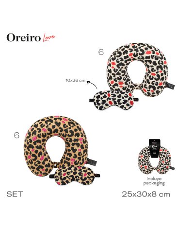 Set de Viaje Almohada + Mascara LAS OREIRO LOVE