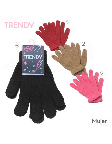 Venta por Mayor y Catalogo Guante dama x docena TRENDY