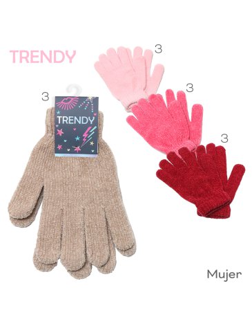 Venta por Mayor y Catalogo Guante Chenille TRENDY