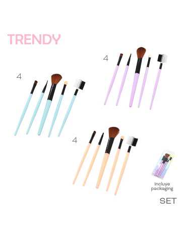 Venta por Mayor y Catalogo Set Brochas Trendy T2 TRENDY