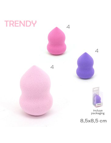 Venta por Mayor y Catalogo Esponja Maquillaje Trendy T2 TRENDY