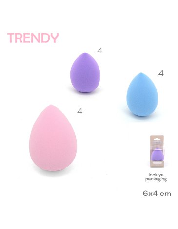 Venta por Mayor y Catalogo Esponja Maquillaje Trendy TRENDY