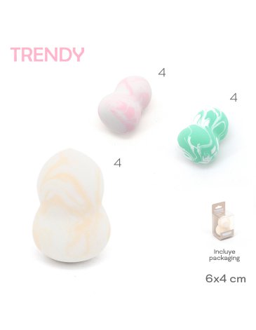 Venta por Mayor y Catalogo Esponja Maquillaje Trendy TRENDY
