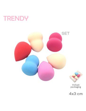 Venta por Mayor y Catalogo Esponja Maquillaje Trendy TRENDY