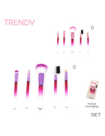 Venta por Mayor y Catalogo Set Brochas Trendy TRENDY