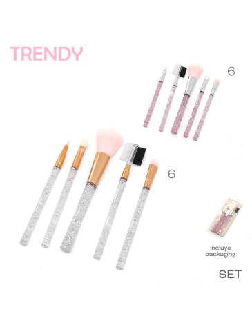 Venta por Mayor y Catalogo Set Brochas Trendy TRENDY