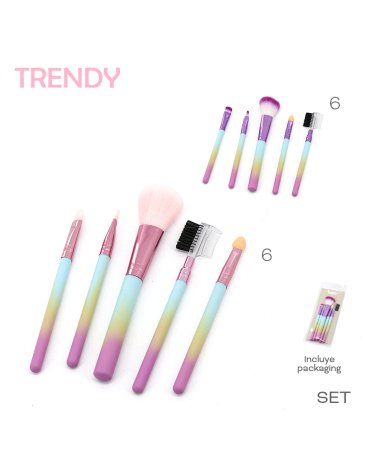Venta por Mayor y Catalogo Set Brochas Trendy TRENDY