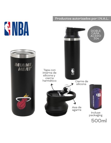Botella Termica NBA Miami Heat 500 ML NBA