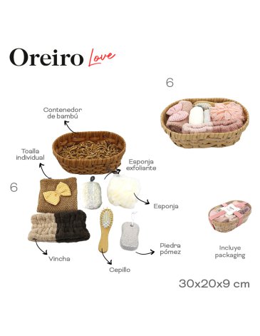Set Baño Oreiro LAS OREIRO LOVE
