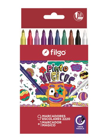 Marcador Pinto 2220 / Estuche x 10 magicos FILGO