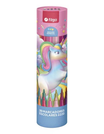 Marcador Pinto 2220 / Estuche x 20 Fantasia Unicornio FILGO