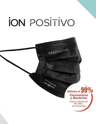 Venta por Mayor y Catalogo Barbijos Ion Positivo anti bacterial color - Pack x 3 Ion Positivo