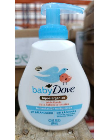 Jabon liquido hipoalergenico humectacion enriquecida  200ml DOVEBABY