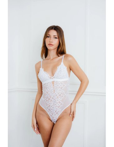 Body full puntilla tasa forrada y tul T85/105 - TRENDA